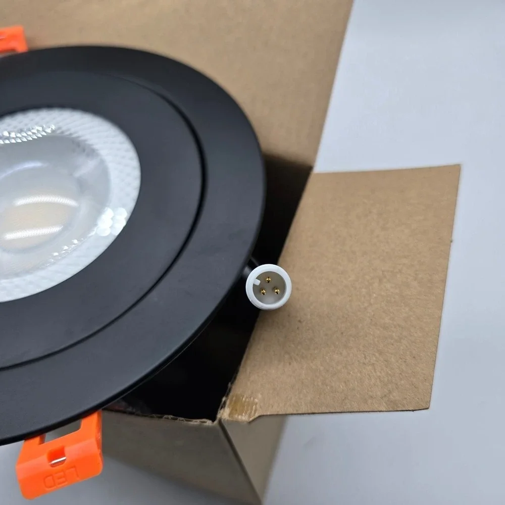ZYC 6 Inch Gimbal LED Recessed Lighting 12W 5CCT Dimmable Black 6 Pack Canless